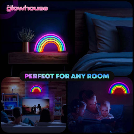 Colourful Rainbow LED Neon Light Stand Wall Bar Lamp for Home Nursery Room