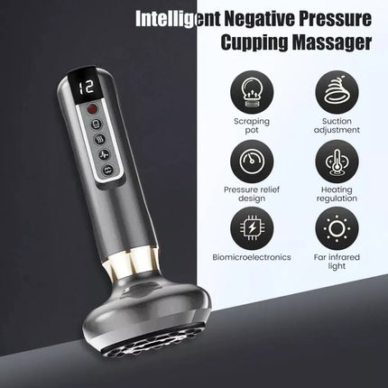 12-Level Electric Cupping Massager, Vacuum Suction Anti-Cellulite Tool
