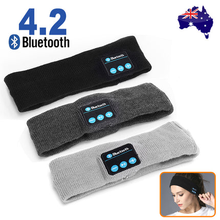 Wireless Bluetooth Headband Earphone Stereo Sleep Headset AU