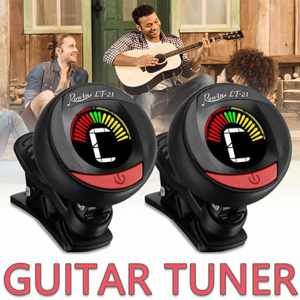 Clip On Guitar Tuner Chromatic Tuner for Acoustic Electric Bass Violin