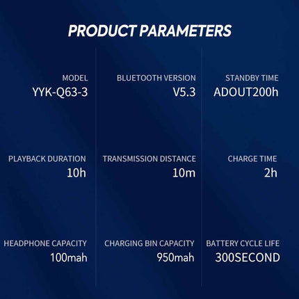 Bluetooth 5.3 Earbuds Wireless Earphones Sports Stereo Ear Hook Headphones