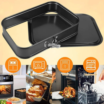 Non-Stick 28cm Springform Cake Tin Rectangular Baking Bakeware