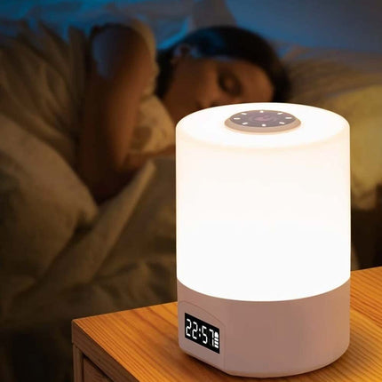 Touch Control LED Night Light with Remote & Digital Time Display Bedside