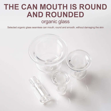 4PCS Facial Cupping Set, Glass Face Massage for Revitalizing Skin