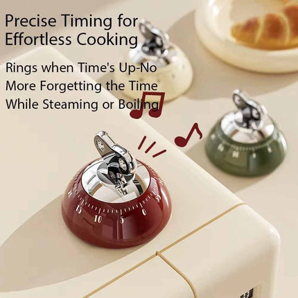 Manual Mechanical Magnetic Kitchen Timer, 60-Minute Countdown for Cooking