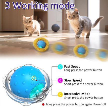 Interactive Cat Toy Chirping Hide Seek Catching Game Ball Smart