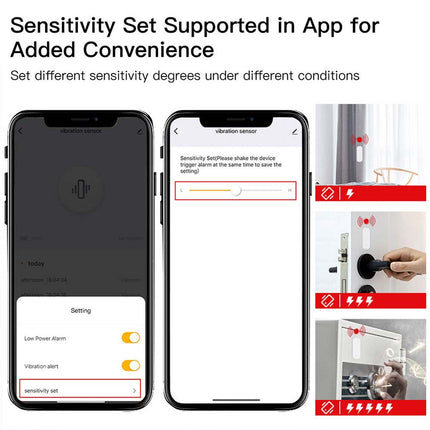 Zigbee Door/Window Vibration Detection Sensor Smart Home Alarm Device