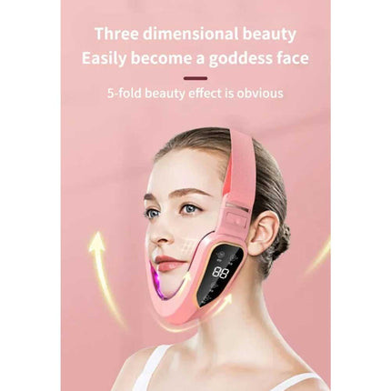 V-Face Shape Massager LED Photon Therapy: Skin Neck Lift, Slim Double-Chin Removal