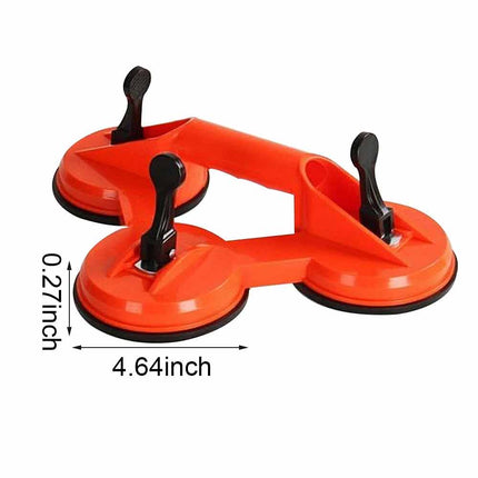 1x Triple Suction Cup Pad Lifter 75kg Sucker Plate Glass Tile Mirror