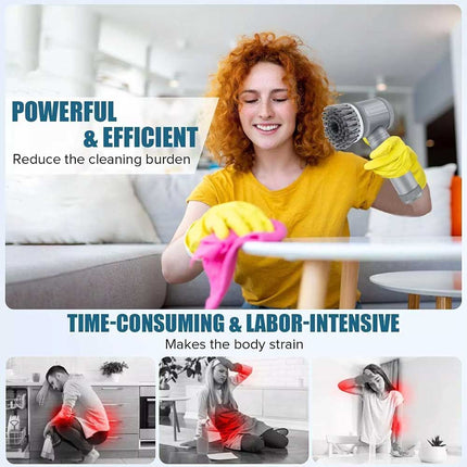 Cordless Electric Spin Scrubber Powerful Turbo Cleaning Brush Rechargeable