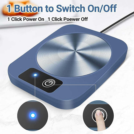 Portable 16W Electric Mug Warmer Coffee Cup Heating Coaster Home Office