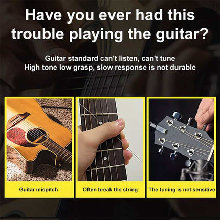 Rechargeable Digital Guitar Tuner – Clip-on Chromatic Tuner for Acoustic Guitar & Violin