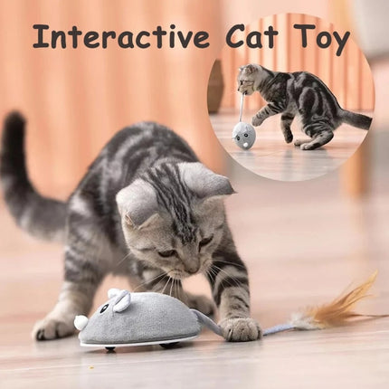 Smart Robotic Mouse Cat Toy – Interactive Teaser Automatic Moving Rechargeable