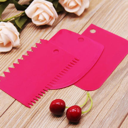 3-Piece Plastic Spatula Set for Creaming, Cake Decorating & Baking Kitchen Tool