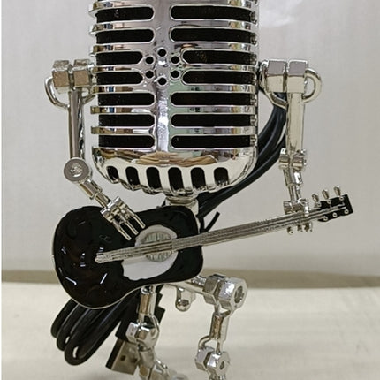 Microphone Robot Lamp with Guitar Lights for Table Desktop Decor USB