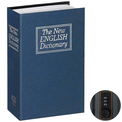 Portable Hidden Book Safe with Combination Lock, 18cm Secret Storage Box
