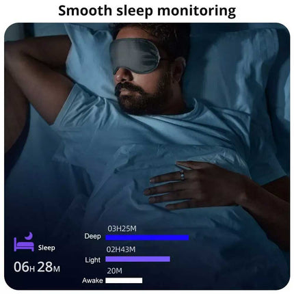 R06 Smart Ring for Men Women Heart Rate Blood Oxygen Fitness Tracker