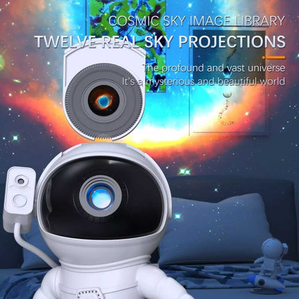 Astronaut Rocket Galaxy Projector Star Sky Night Light 12 Films Space