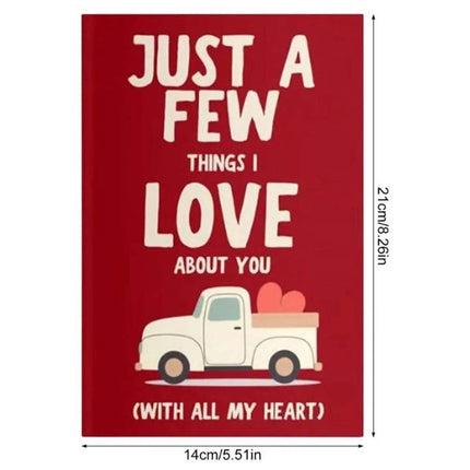 Just A Few Things I Love About You Fill In Blank Gift Book With All My Heart