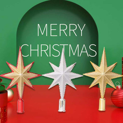 Christmas Tree Star Topper, Home Tree Top Star Ornament Xmas Decor