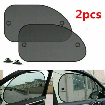 2Pcs Car Sun Shade Cover Blind Mesh Max UV Protection Rear Front Window
