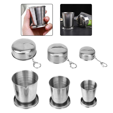 Portable Telescopic Drinking Cup 304 Stainless Steel for Campers