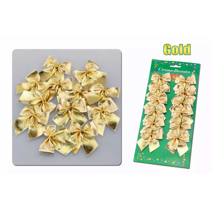 36X Christmas Tree Bow Ornament Gift Xmas Party Dinner Table Decor