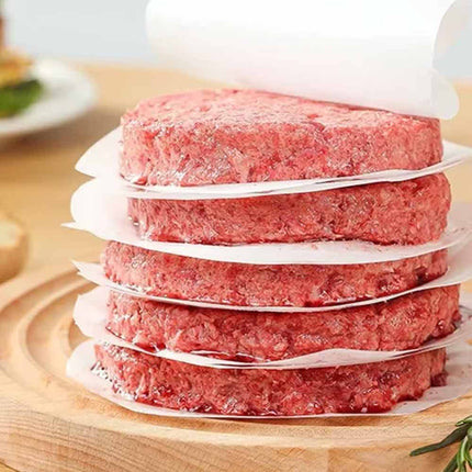 100Pcs 12cm Non-Stick Round Wax Discs for Hamburger Burger Patty Papers