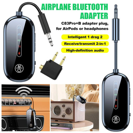 Wireless Bluetooth Transmitter for Airplane Audio Adapter Airpods Headphones