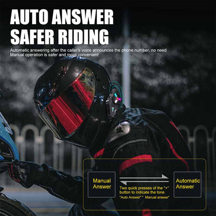LED Wireless Bluetooth Helmet Headset for Motorcycle & Motorbike