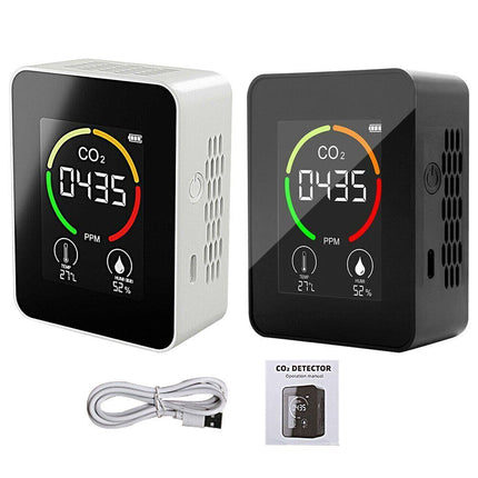 CO2 Monitor, Temperature Humidity Sensor, Air Quality Tester & CO2 Detector