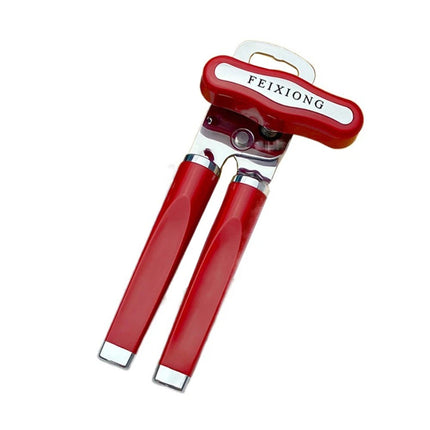 Stainless Steel Multifunctional Can Opener, Professional Effortless Red