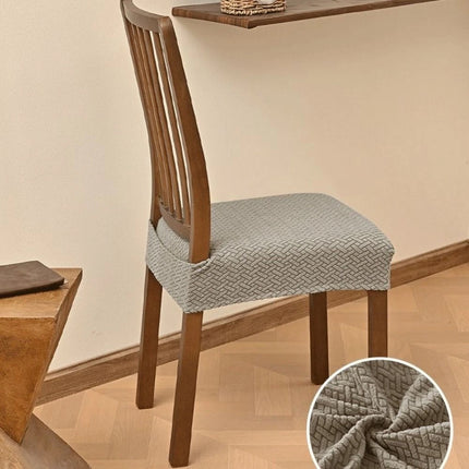 Stretch Dining Chair Seat Covers Jacquard Washable Removable Slipcover