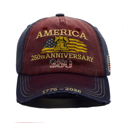 US 250th Anniversary Embroidered Baseball Cap 1776-2026 Gift for Dad