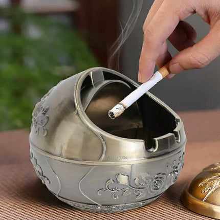 8CM Ashtray with Decorative Lid Holder for Smoking Cigarettes