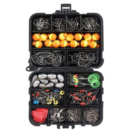 263PCS Fishing Accessories Kit with Tackle Box, Plier & Jig Hooks