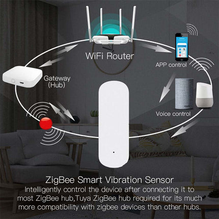 Zigbee Door/Window Vibration Detection Sensor Smart Home Alarm Device