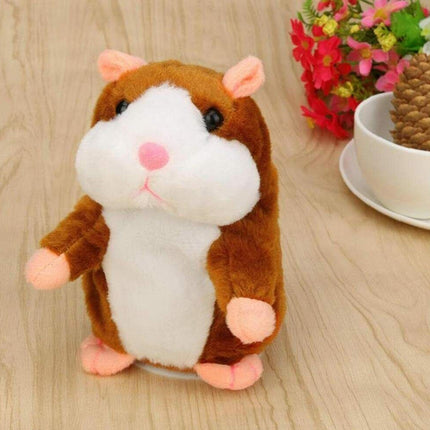 16cm Talking Hamster Plush Toy, Repeats What You Say, Mimicry Pet Toy