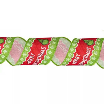 4pcs Christmas Wired Ribbon 2.5In 20Yards for Wreaths Bows DIY