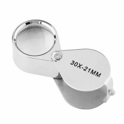 10X 20X 30X Jewelers Loupe Magnifying Glass Pocket Loop Magnifier Jewelry