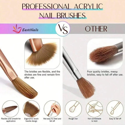 6Pcs Kolinsky Sable Nail Brush Set for Acrylic Powder, New Design