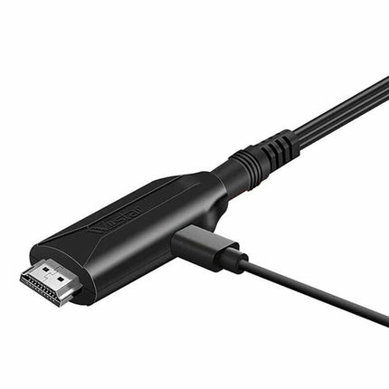 Portable SCART HDMI Converter Adapter Video Audio with USB Cable for TV