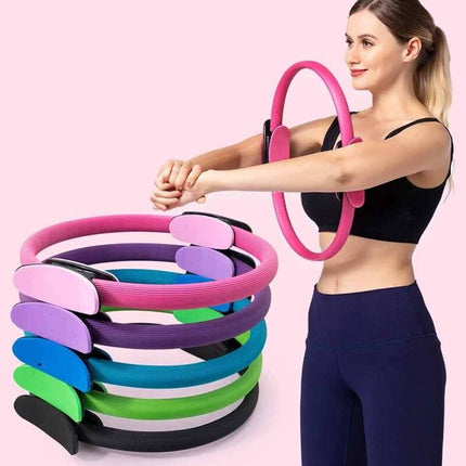 Pilates Ring Resistance Yoga Gym Fitness – Magic Circle with Foam Grip
