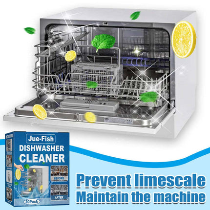 20 Packs Dishwasher Cleaning Tablets – Removes Limescale & Build-Up