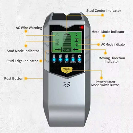 5 in 1 Stud Finder Wall Detector Wood Metal Wire Sensor Cable Scanner