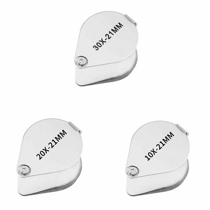 10X 20X 30X Jewelers Loupe Magnifying Glass Pocket Loop Magnifier Jewelry