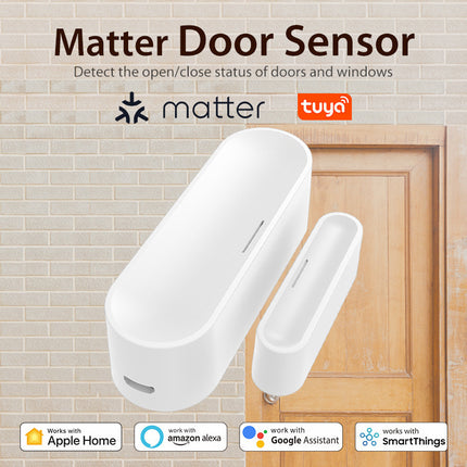 Smart Door Window Sensor Matter Thread WiFi Magnetic Alarm Phone Alert