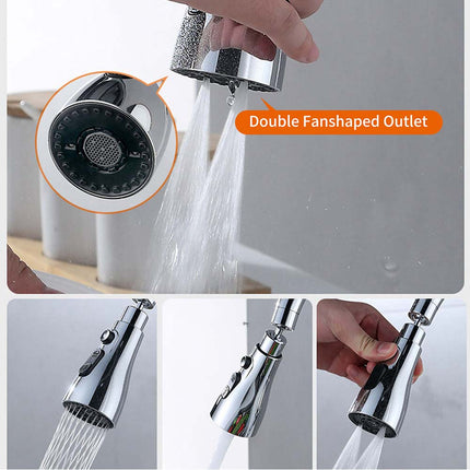 Kitchen Sink Faucet Sprayer 360° Swivel Nozzle Extender Replacement 3 Modes