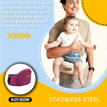 Infant Hip Seat Baby Carrier Waist Stool with Sling & Backpack Belt