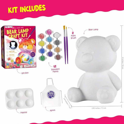 DIY Bear Lamp Painting Kit for Kids, Fun Arts & Crafts Activity Set